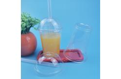 China 0.5L PET PLA Dome Lids Eco Friendly Bubble Tea Cups supplier