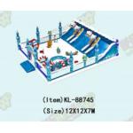 Large Snow Land Children Fun Park Inflatable With Sand land
