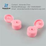 Plastic flip top dispensing caps Lotion Bottle Ribbed Screw Flip Top Cap for sale for sale