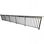 Protective Metal Garden Black Aluminum Porch Railing Fencing 12ft for sale