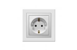 China Schuko Electrical Power Socket , Two Hole Plug Socket 86mm 4 conjoined supplier