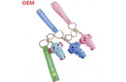 China Custom 3d Plastic Cute Cartoon Keychains OEM Factory Design Cartoon Plastic Keychains supplier