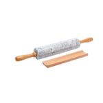 Cylindrical Gray Marble Rolling Pin with High Heat Resistance Stand for sale