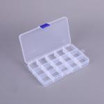 Blue Lock 15 Grid Plastic Organizer Box , Removable Divider Craft Storage Box for sale