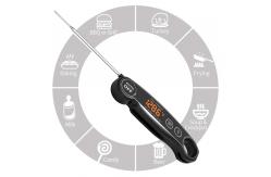 China Foldable Digital Thermometer For Cooking Meat USB CE RoHS LED Display supplier