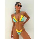 Bandeau Floral Sexy Bikini Yellow Color Perfect for Summer Beach Vacation for sale