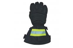 China Kevlar Silicone Coating Long Cuff Firefighter Gloves With Refelective Tape supplier