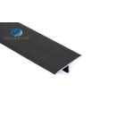Kitchen Cabinet Aluminum T Profiles 7.5mm Height Oem Available Black Color For Floor Decoration for sale