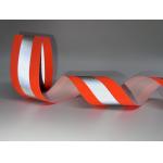Silver Orange Fire Resistant Reflective Fabric Tape Applied To Firefighting Clothing