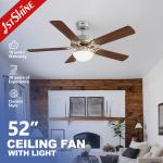 6 Speed Choice LED Ceiling Fan with 5 MDF Blades and Remote Control High CRI Ra 100 for sale