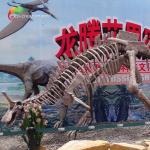 Park Decoration Dinosaur Fossil Replicas Life Size Tsintaosaurus Skeleton Sunproof for sale