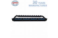 China 1u Cat6 24 Port Utp Patch Panel With Rear Cable Management supplier