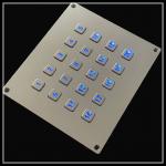 Black Panel Backlit Numeric Keypad Stainless Steel Metal Translucent LED Lighted Keypad