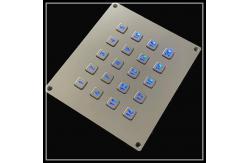 China Black Panel Backlit Numeric Keypad Stainless Steel Metal Translucent LED Lighted Keypad supplier