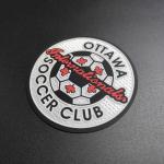 Custom Heat Press Appliques 3D Silicone Embroidered Logo Patches for sale