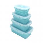 350ml 500ml 800ml 1200ml Reusable Silicone Picnic Box for sale