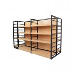 Book Crystal Wood Display Shelving Units Retail Visual Merchandising for sale