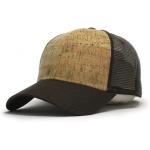 Adult Custom Logo Cork 5 Panel Trucker Cap Twill Mesh Adjustable Truck Sport Cap 58CM for sale