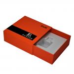 Orange Sliding Gift Packing Boxes With Custom Plastic Tray Insert for sale