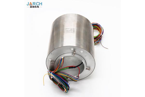 SS IP68 10A 24 Signals 100RPM 122mm Through Hole Slip Ring