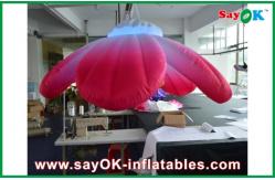 China 1.5m Pink Hanging Inflatable LED Flower Inflatable Lighting For Party supplier