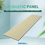 100% Polyester+MDF With Veneer Acoustic Board Square Shape Soundproofing for sale