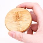 70mm Canning Mason Jar Cup Lids Natural Bamboo Wooden With Straw Hole for sale
