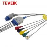 IEC Round 10 Pin 5 Leads Medical Datex Satliteplus Ecg Monitor Cable for sale