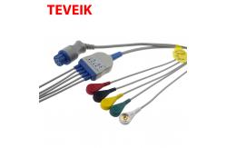 China IEC Round 10 Pin 5 Leads Medical Datex Satliteplus Ecg Monitor Cable supplier