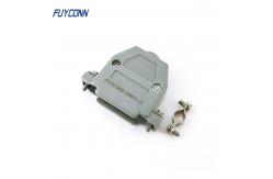 China 180 Degree Straight Plastic Backshell 25 Pin D SUB Cover supplier