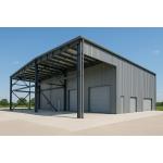 Single Slope Roof Steel Structure Warehouse with Silver Surface Color and Flat Roof Offering Versatile Industrial Storage for sale