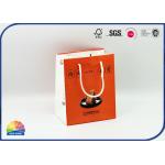 Cotton Handle 180gsm White Kraft Paper Bags Present Packaging for sale