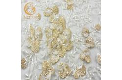 China High Quality Soft Embroidered Mesh Lace Fabric Sequins 20% Polyester supplier