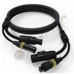 TRUE1 2-in-1 XLR Female and Male Powercon Hybrid Cable 5-Pin DMX Combi Black XLR-5P COMBI CABLE for sale