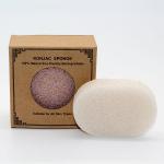85mm*85mm*25mm White Oval Facial Konjac Sponge Biodegradable for sale