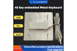 China 48 key desktop embedded stainless steel metal keyboard GZ-B035013 USB interface supplier