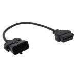 OBD2 OBDII J1962 Female to Opel 10 Pin OBD1 Male Connector Cable for sale