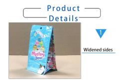 China Custom Designed Resealable Bags Square Bottom Bag Composite Laminated Food Grade Packaging Bag supplier