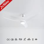White Modern ABS Quiet Ceiling Fan , DC LED Ceiling Fan With Remote Control