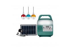 China Home Lighting Solar Powered LED Lights With Mobile Phone Cable 3PCS LED Bulbs supplier