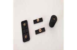 China Copper Nut Insert Black ABS Plastic Injection Molding Texture Surface supplier