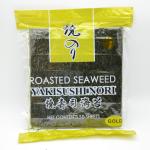 50 Sheets Yaki Sushi Nori Seaweed Roasted Dark Green 2.8g/Pc for sale