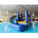 Fireproof Commercial Inflatable Bouncer Moonwalk Cartoon Theme With Rotary Slide Combo