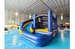 China Fireproof Commercial Inflatable Bouncer Moonwalk Cartoon Theme With Rotary Slide Combo supplier
