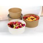 Eco Friendly Kraft Disposable Food Storage Containers With Lids for sale