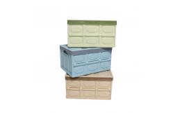 China Odorless Plastic Collapsible Storage Bins , Sonsill Leakproof Folding Crate With Lid supplier