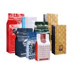 70g-1kg Capacity Flat Bottom Zipper Coffee Pouch Packaging With Air Degassing Valve