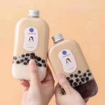 Take Away Biodegradable Juice Bottles Milk Tea Good Transparency Beverages Package for sale