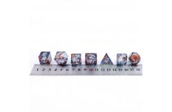 China Grey foil gold natural resin multi -faceted desktop game Dice Border Gate supplier