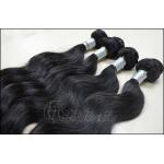 16 Inch Peruvian Virgin Human Hair Extensions Natural Black 100g